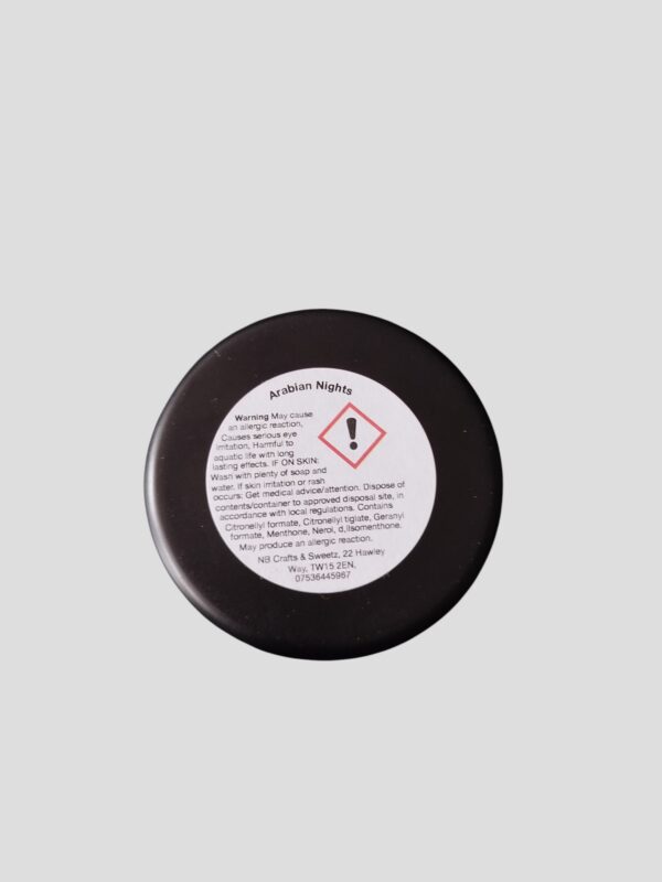 Arabian Nights Wax Melt in black tin - Image 3