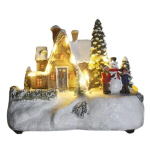 Handcrafted Christmas Village with LED Lights