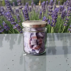 Calming Lavender Scented Wax Melts in Glass Jar