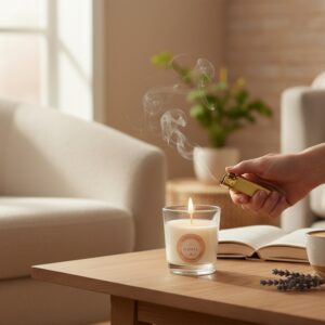 Jasmine Scented Candle in a glass Jar